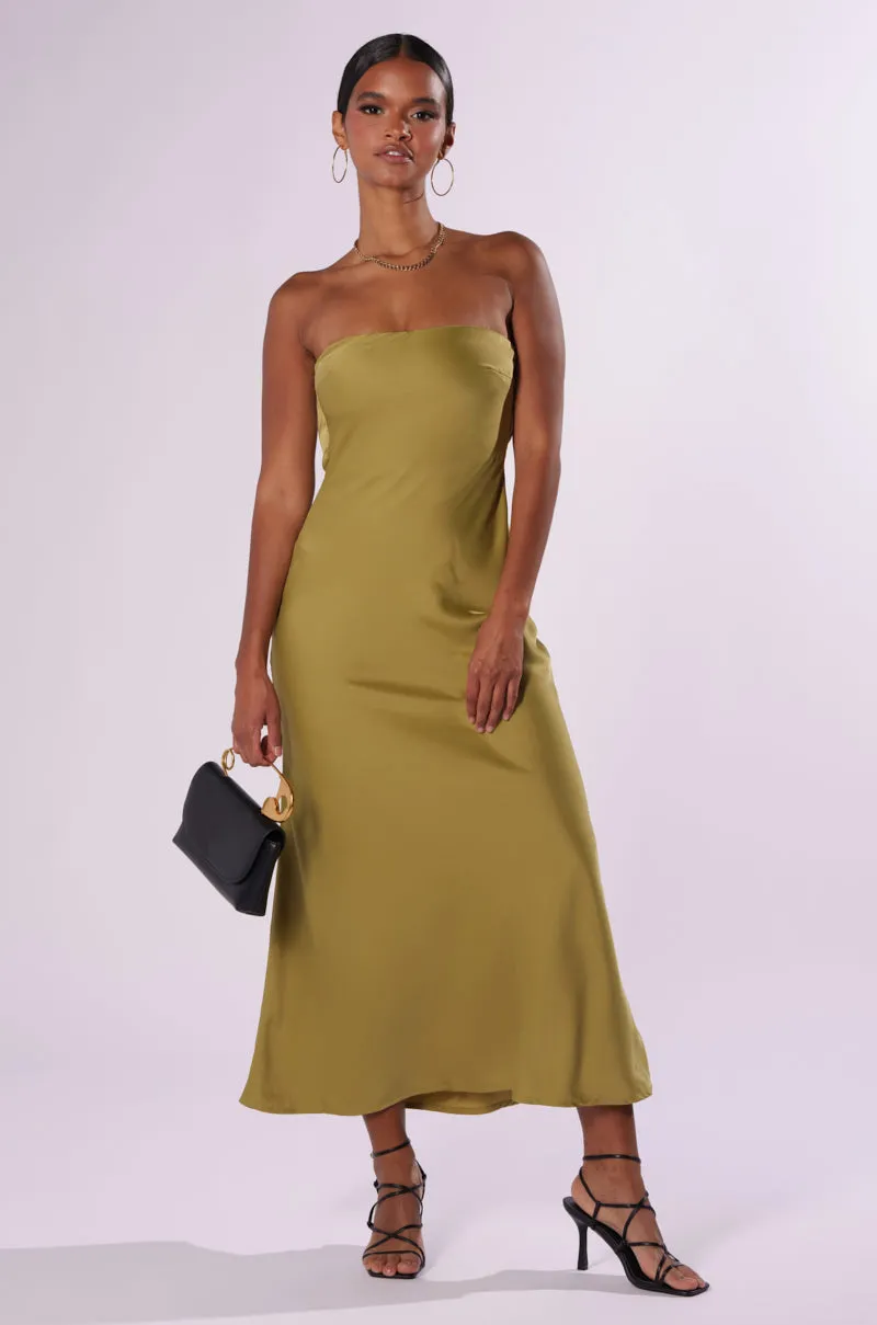 BEST GUEST SATIN MAXI DRESS sold by AKIRA product image thumbnail 3