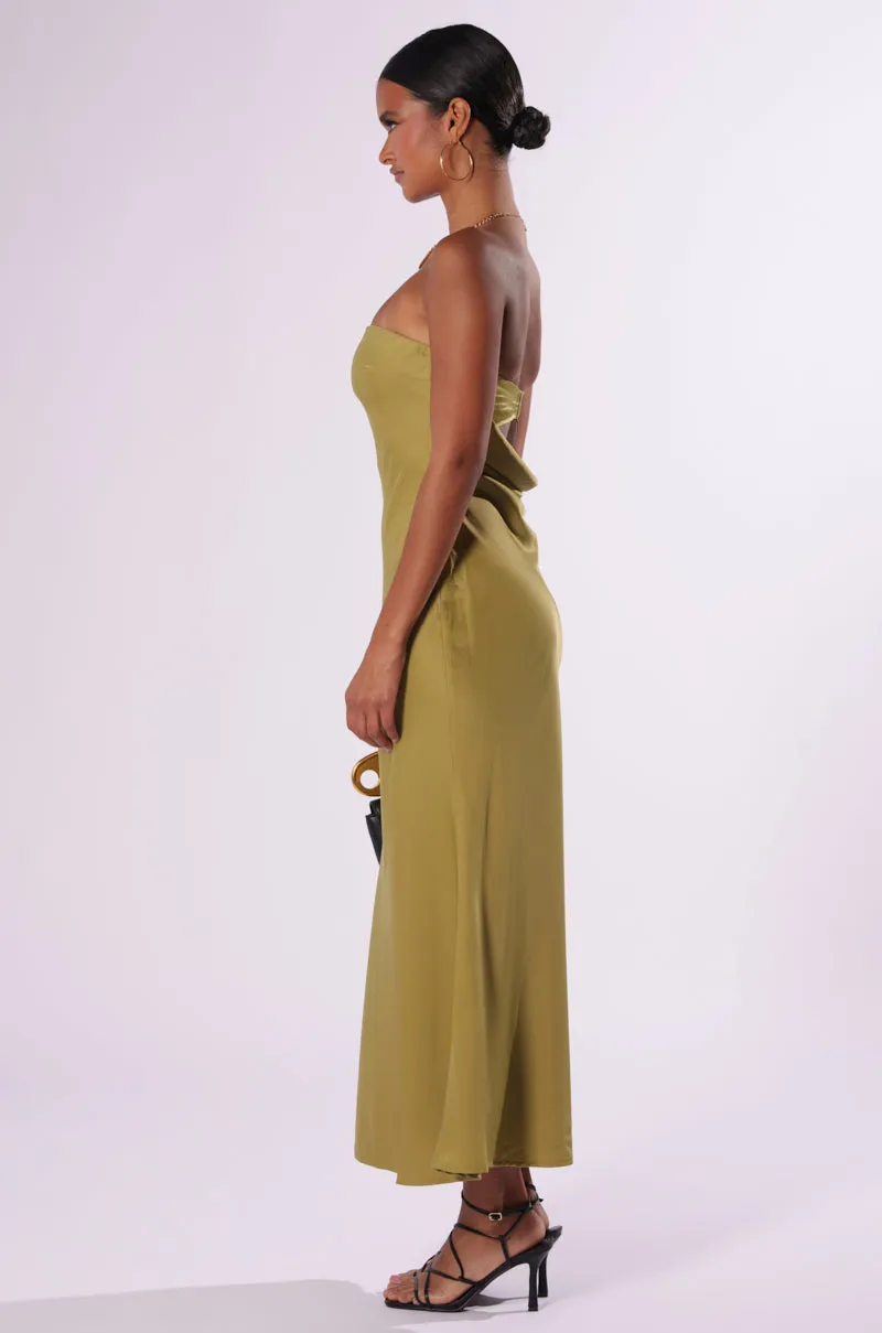 BEST GUEST SATIN MAXI DRESS sold by AKIRA product image thumbnail 4