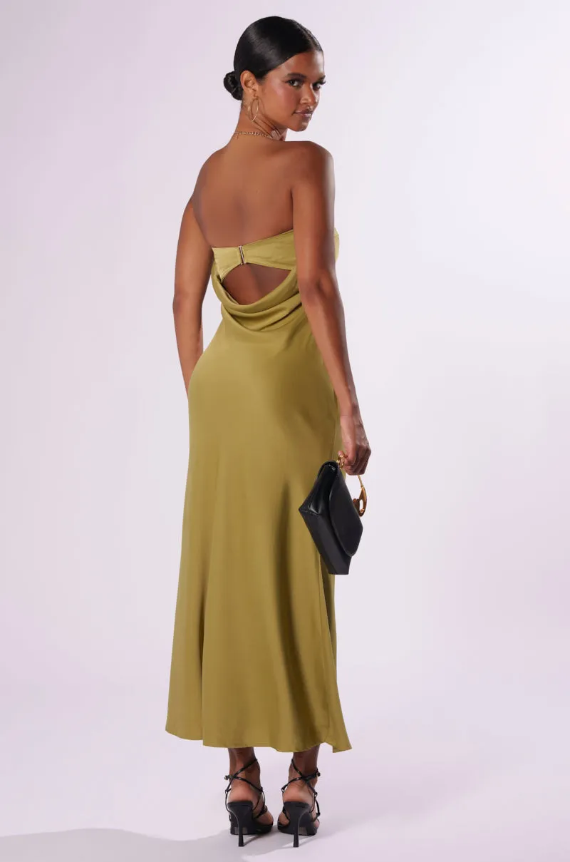 BEST GUEST SATIN MAXI DRESS sold by AKIRA
