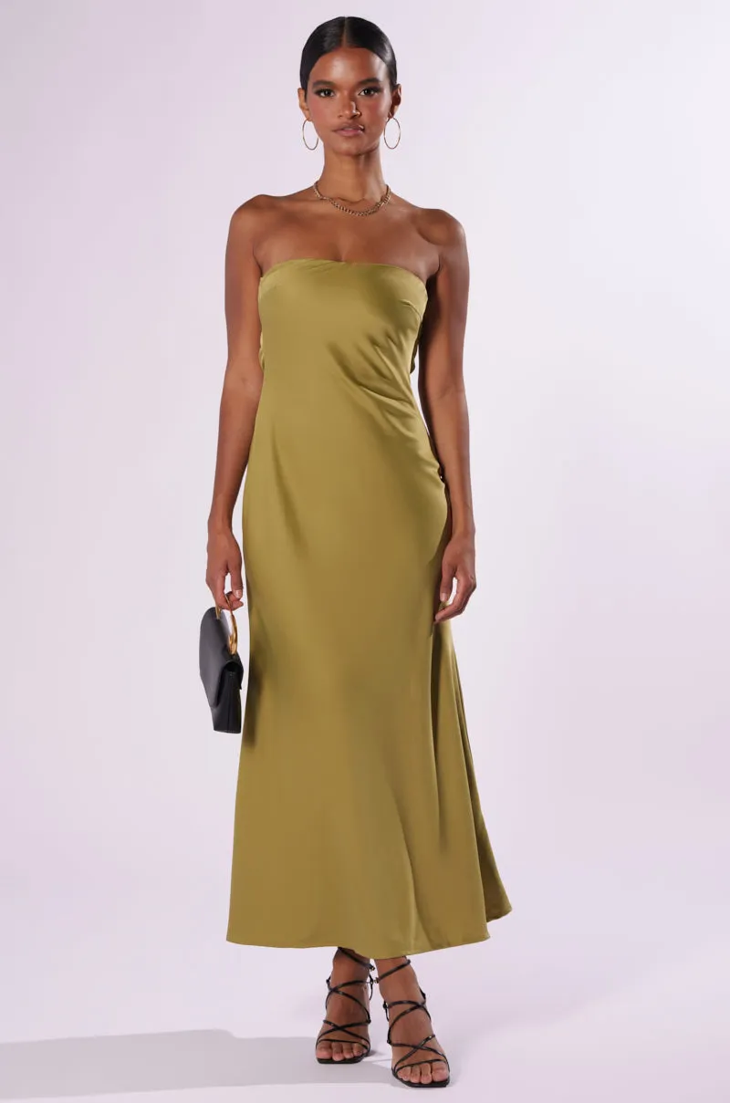 BEST GUEST SATIN MAXI DRESS sold by AKIRA product image thumbnail 2