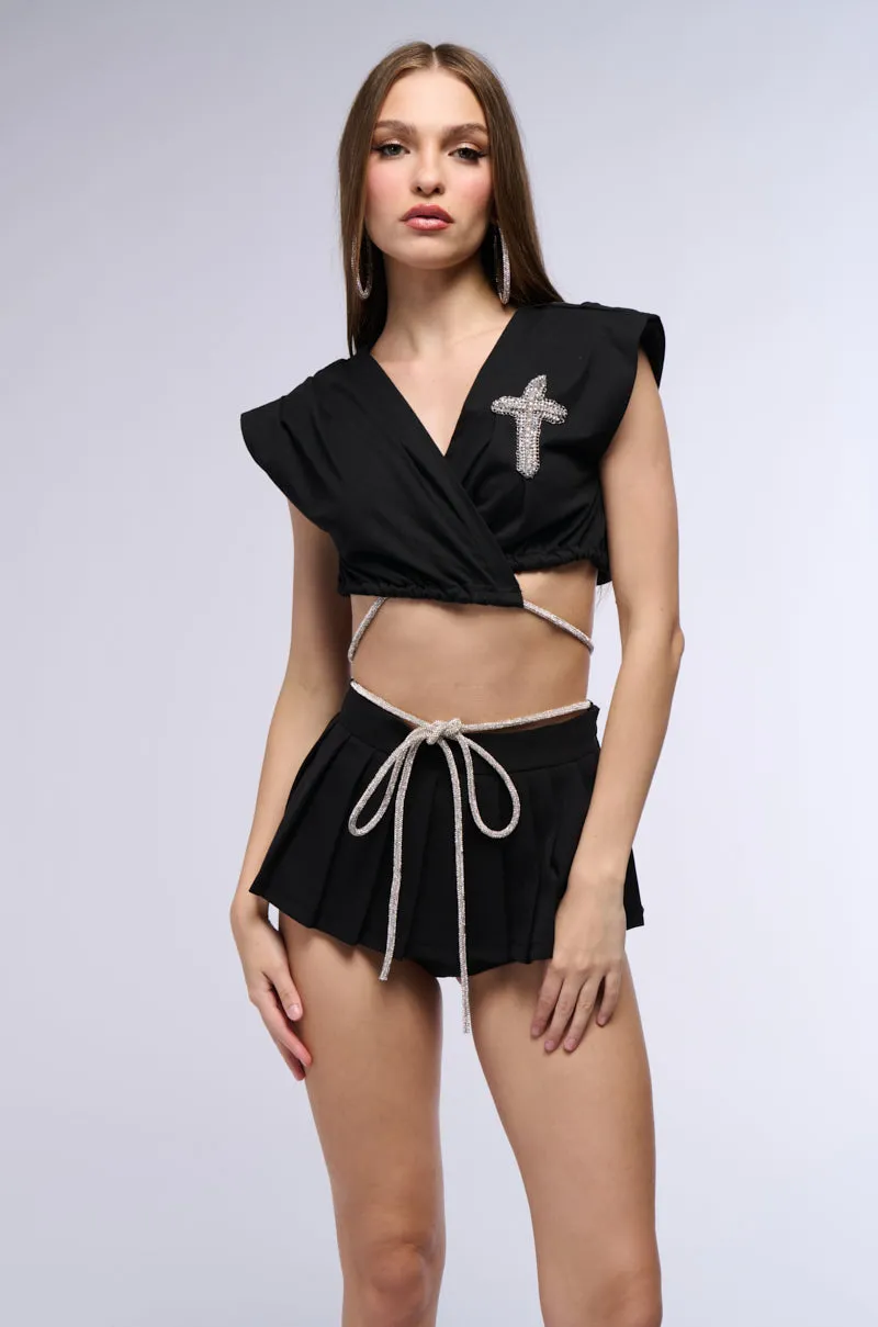 PRAY 4 LOVE EMBELLISHED TOP sold by AKIRA product image thumbnail 2