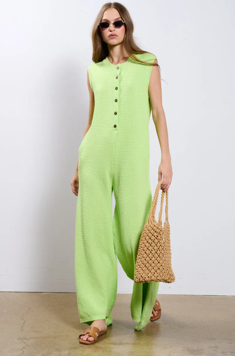 JUST LOUNGIN KNIT JUMPSUIT sold by AKIRA