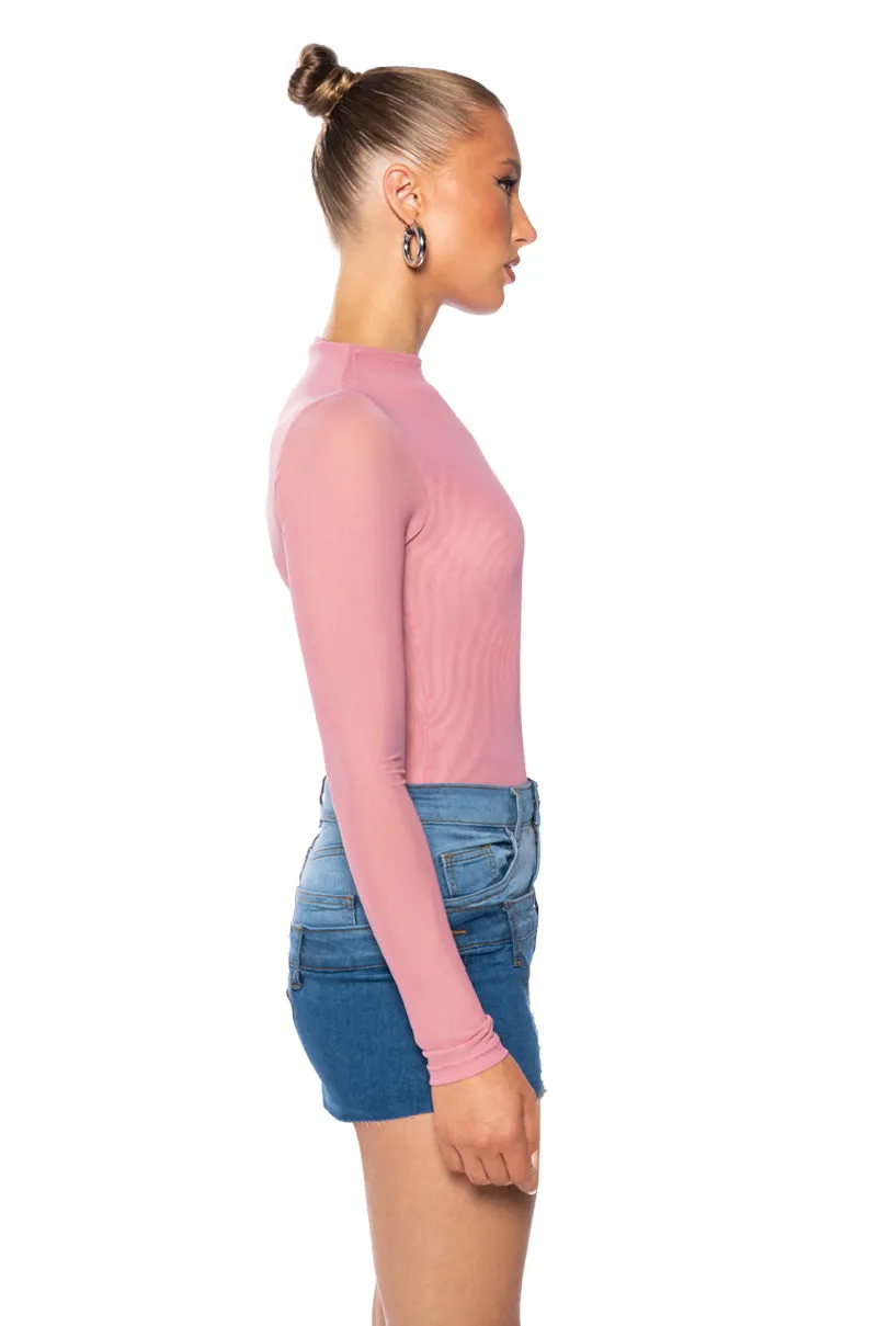 PAXTON SEXY DOUBLE MESH LONG SLEEVE BODYSUIT sold by AKIRA product image thumbnail 3