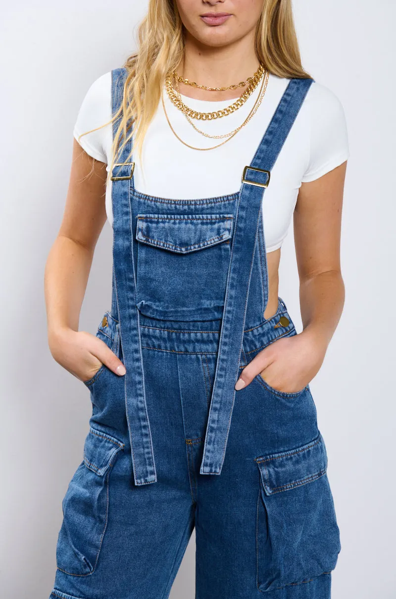 ALWAYS ON YOUR MIND DENIM JUMPSUIT IN BLUE sold by AKIRA product image thumbnail 5