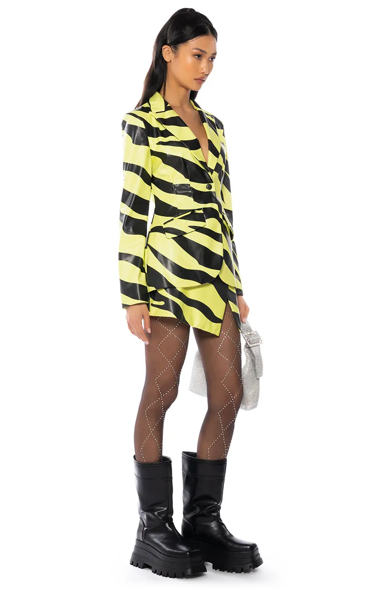 CAN'T BE TAMED FAUX LEATHER BLAZER sold by AKIRA product image thumbnail 4