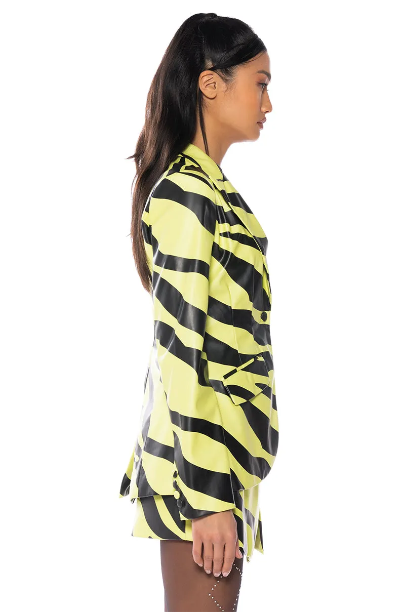 CAN'T BE TAMED FAUX LEATHER BLAZER sold by AKIRA product image thumbnail 5