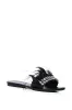 AZALEA WANG FEATHER FLAT SANDAL IN BLACK sold by AKIRA