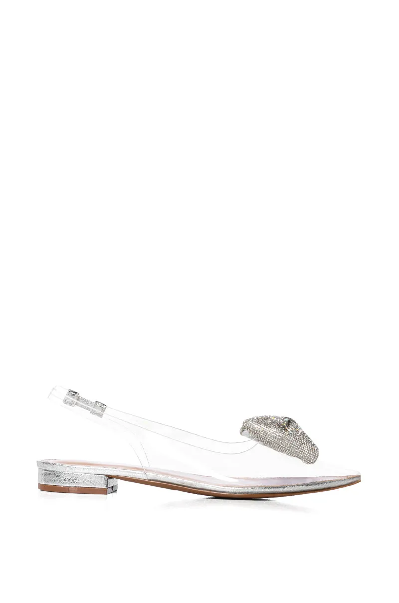 AZALEA WANG LOULOU SILVER AND CLEAR FLAT sold by AKIRA product image thumbnail 3