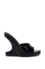 AZALEA WANG SHLOMO BLACK ABSTRACT WEDGE HEEL SANDAL sold by AKIRA