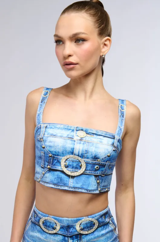 DONT CALL IT A COMEBACK CROPPED BRA AND MIDI SKIRT SET sold by AKIRA