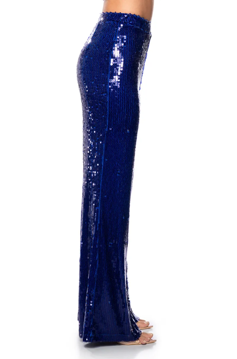 LIFE IS A STAGE SEQUIN WIDE LEG TROUSER sold by AKIRA product image thumbnail 4