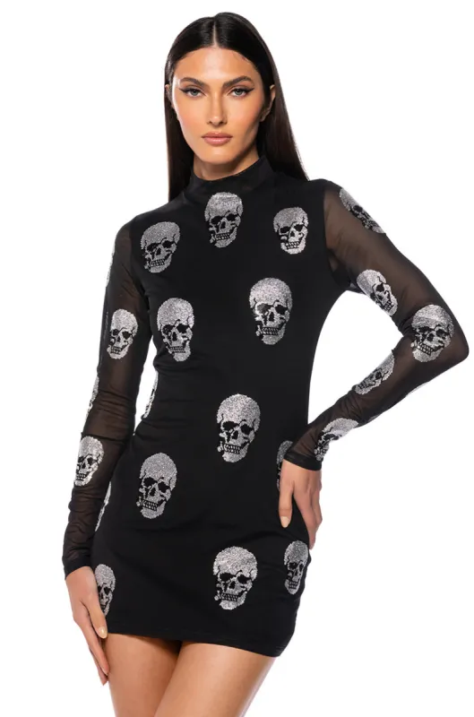 BARE BONES EMBELLISHED MINI DRESS sold by AKIRA