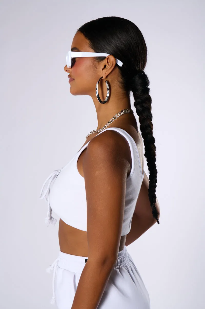 DIDN'T THEY TELL YOU LACE UP BRALETTE TOP sold by AKIRA product image thumbnail 2