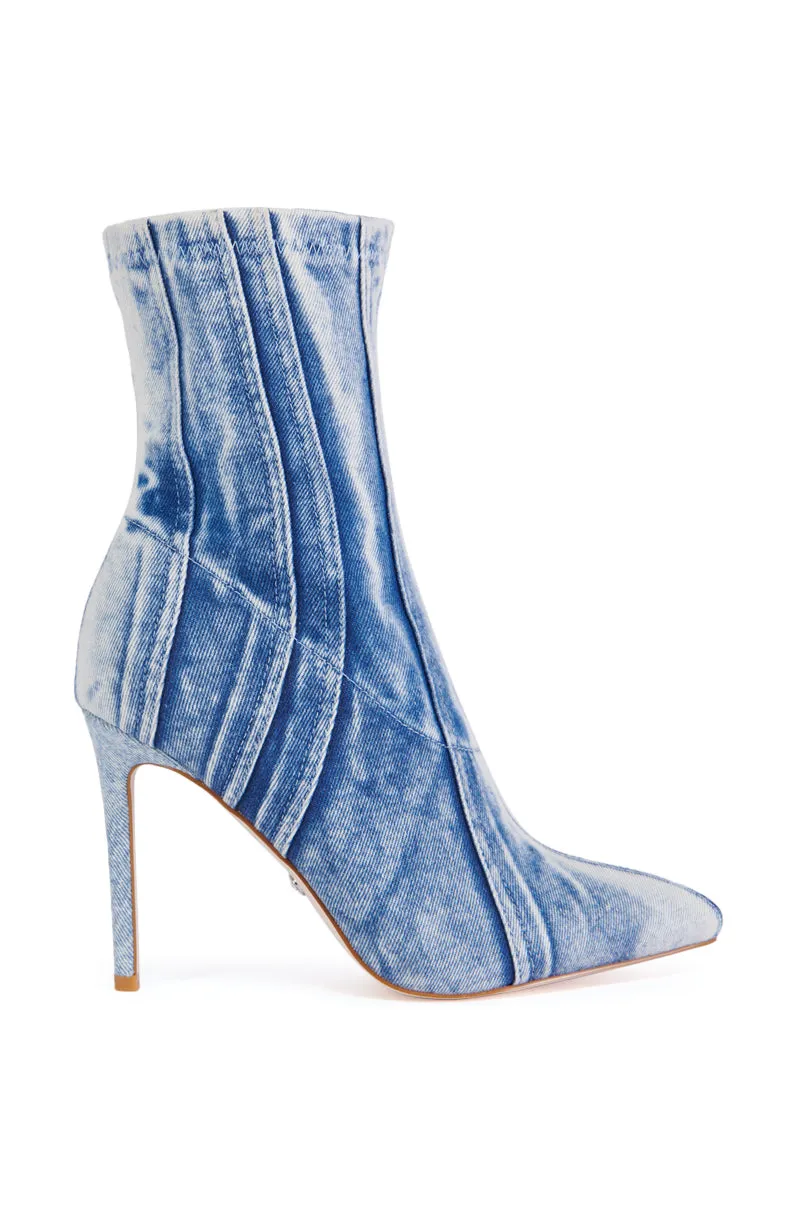 AZALEA WANG HERTA DENIM BOOTIE sold by AKIRA product image thumbnail 2