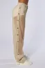 ALL THAT MESH WIDE LEG SNAP PANTS IN BEIGE sold by AKIRA