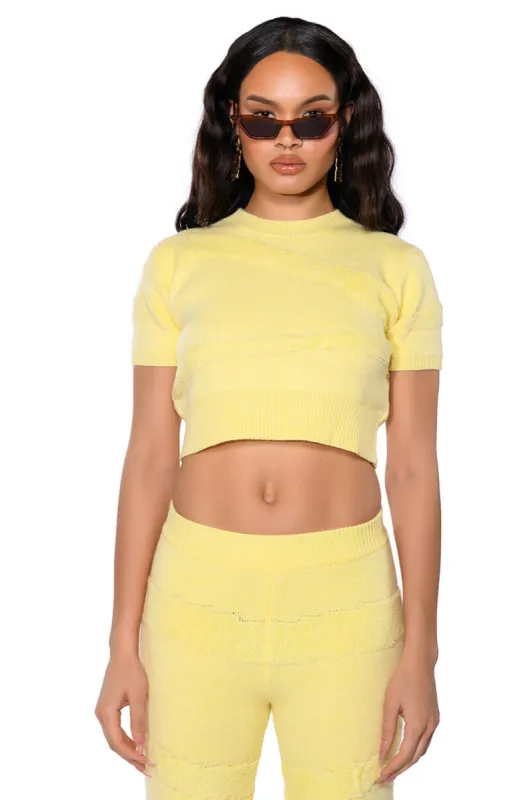 CARISSA COZY KNIT SHORT SLEEVE TOP sold by AKIRA