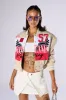 FAST LANE EMBROIDERED BOMBER sold by AKIRA