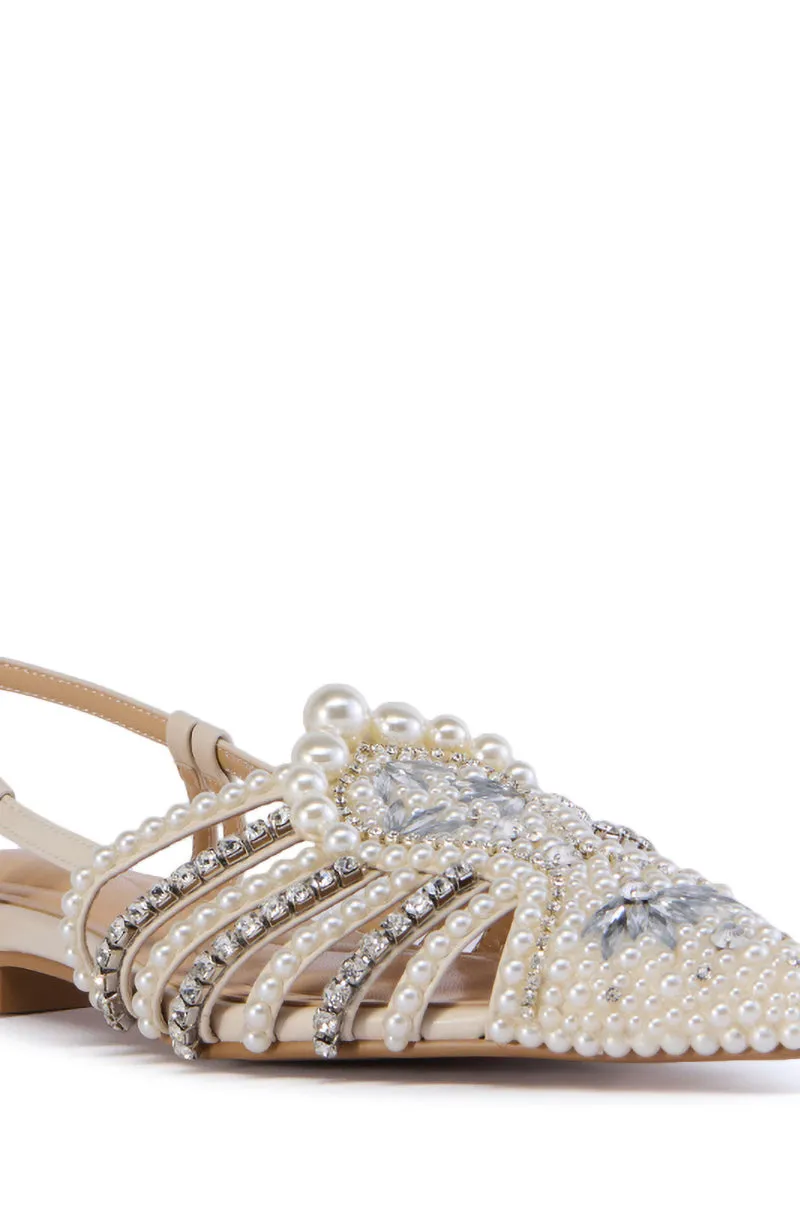 AZALEA WANG PRECIOUSNESS BONE PEARL EMBELLISHED CAGED SANDAL sold by AKIRA product image thumbnail 5