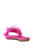 AZALEA WANG FEATHER FLAT SANDAL IN FUCHSIA sold by AKIRA