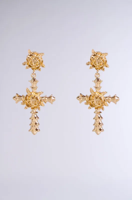 MILAN CROSS EARRING sold by AKIRA