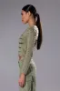 COME AROUND DISTRESSED LONG SLEEVE TOP sold by AKIRA