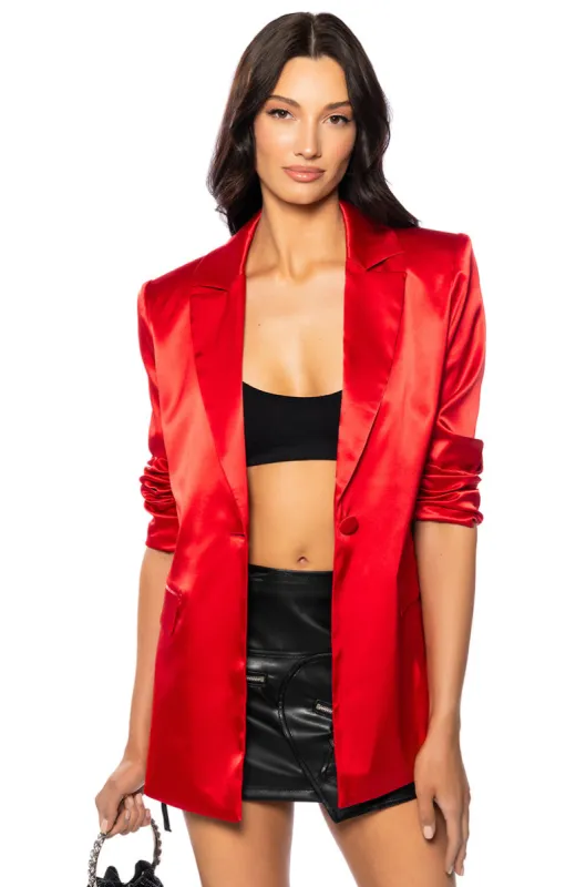 BECCA SATIN LUXE BLAZER sold by AKIRA
