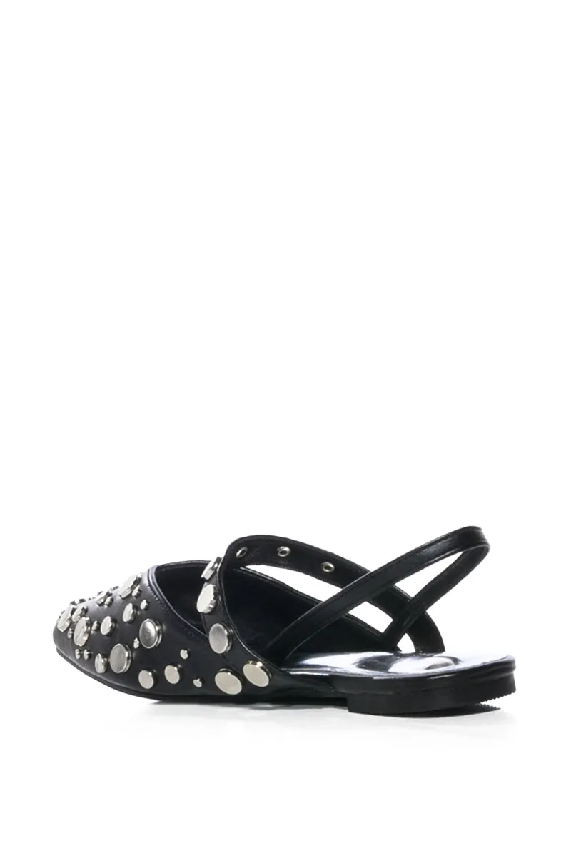 AZALEA WANG TESSIE BLACK SILVER EMBELLISHED FLAT sold by AKIRA product image thumbnail 4
