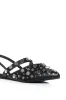 AZALEA WANG TESSIE BLACK SILVER EMBELLISHED FLAT sold by AKIRA