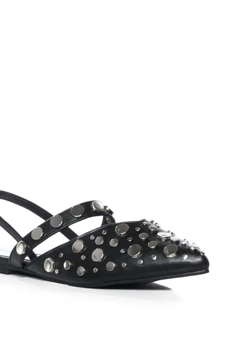 AZALEA WANG TESSIE BLACK SILVER EMBELLISHED FLAT sold by AKIRA product image thumbnail 5