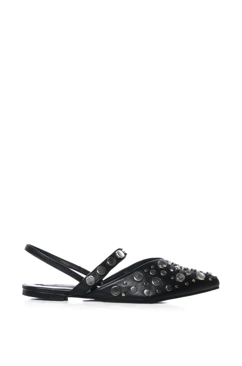 AZALEA WANG TESSIE BLACK SILVER EMBELLISHED FLAT sold by AKIRA product image thumbnail 2