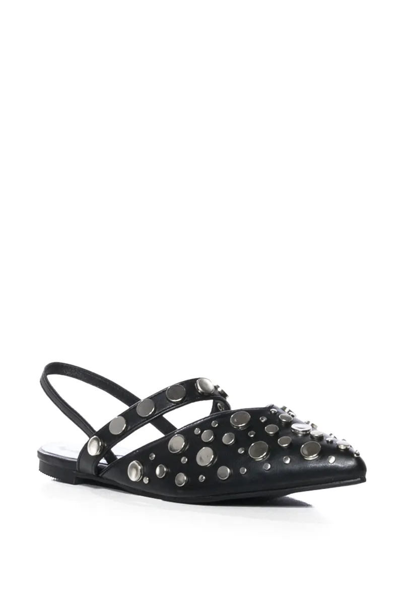 AZALEA WANG TESSIE BLACK SILVER EMBELLISHED FLAT sold by AKIRA product image thumbnail 3