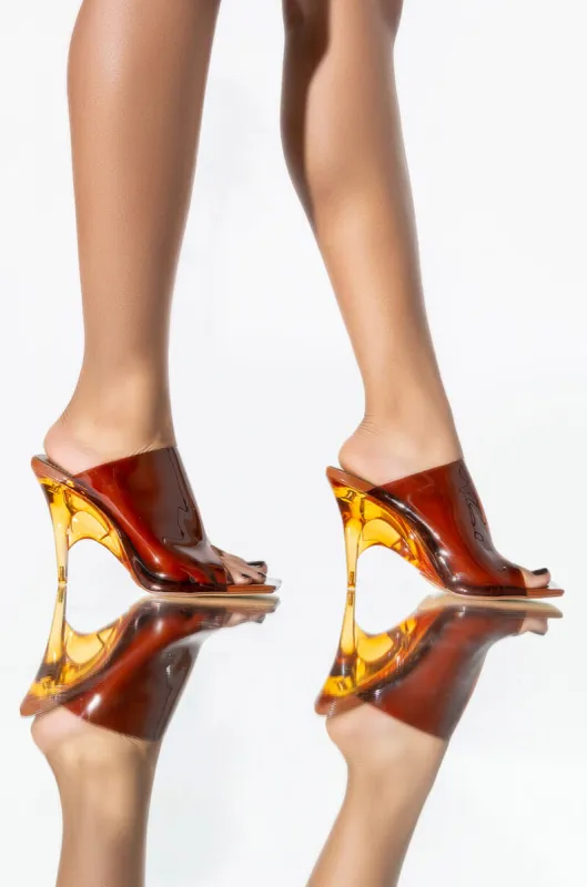 AZALEA WANG LET'S GO OUT STILETTO SANDAL IN CARAMEL sold by AKIRA