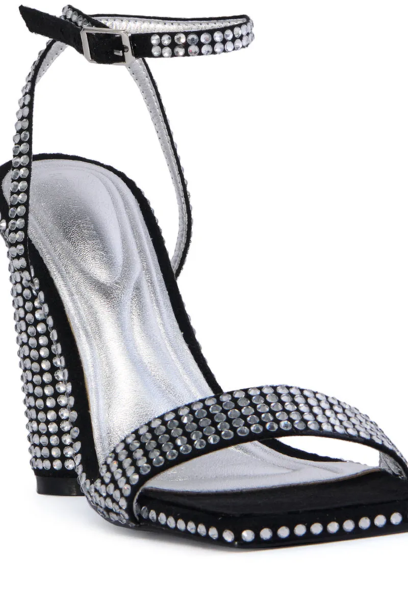 AZALEA WANG COLDEN BLACK EMBELLISHED SANDAL sold by AKIRA product image thumbnail 5