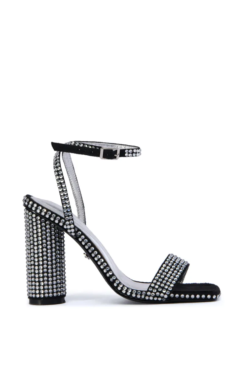 AZALEA WANG COLDEN BLACK EMBELLISHED SANDAL sold by AKIRA product image thumbnail 2