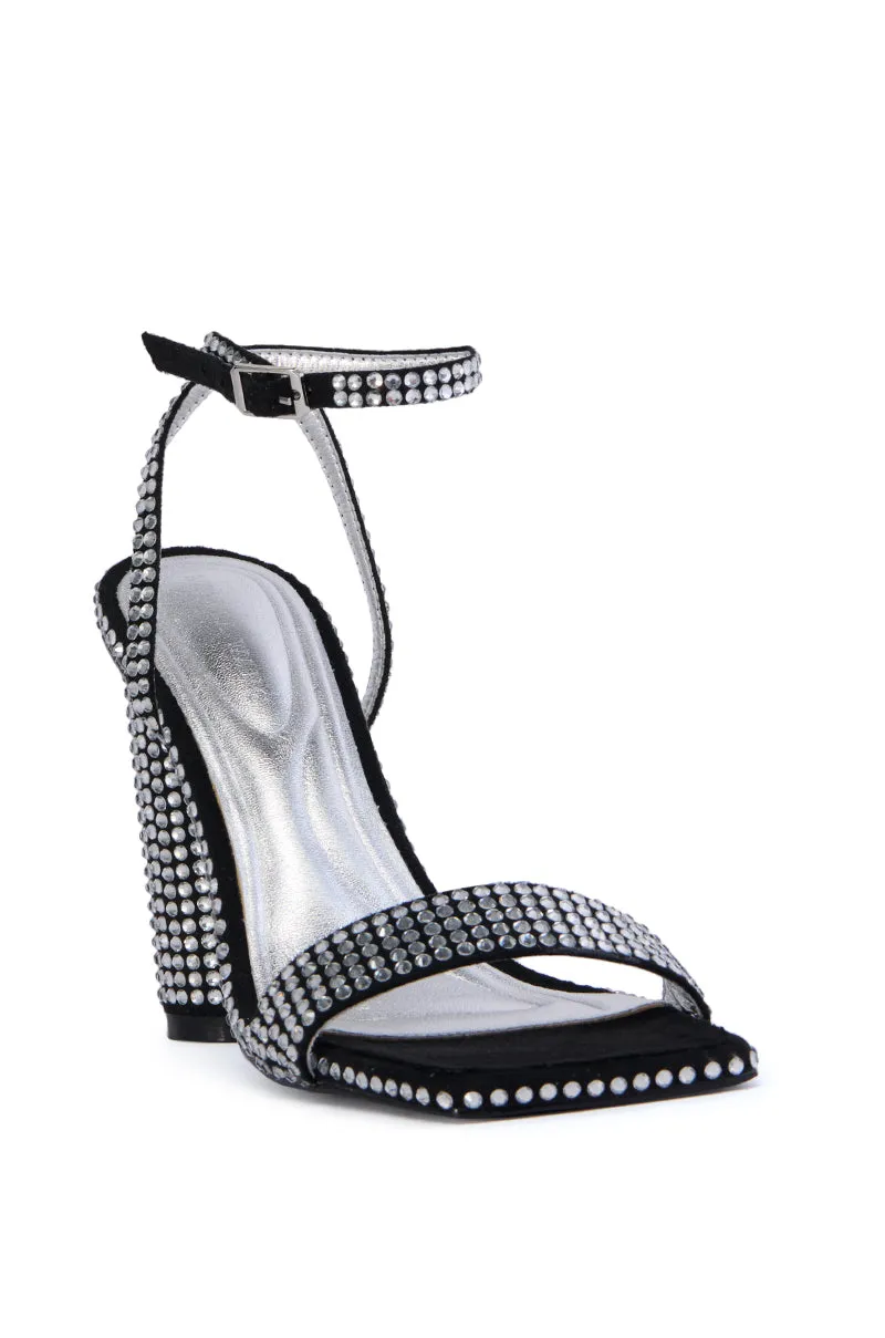 AZALEA WANG COLDEN BLACK EMBELLISHED SANDAL sold by AKIRA product image thumbnail 3