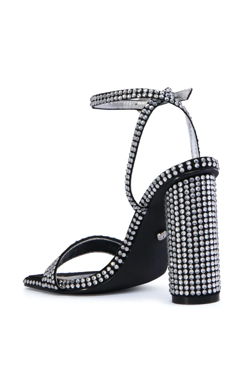 AZALEA WANG COLDEN BLACK EMBELLISHED SANDAL sold by AKIRA product image thumbnail 4