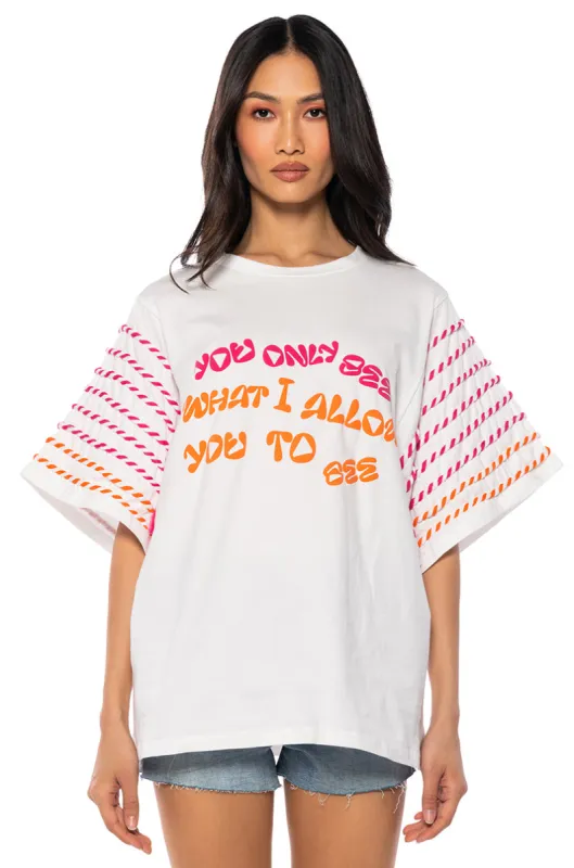 OVERSIZED GRAPHIC PRINT TSHIRT sold by AKIRA