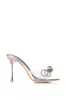 AZALEA WANG ENTRANCING SILVER DIAMOND BOW DETAIL SANDAL sold by AKIRA
