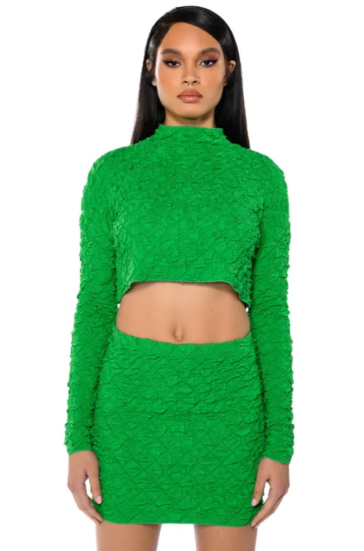 HIGHLIGHT OF YOUR DAY TEXTURED TOP sold by AKIRA