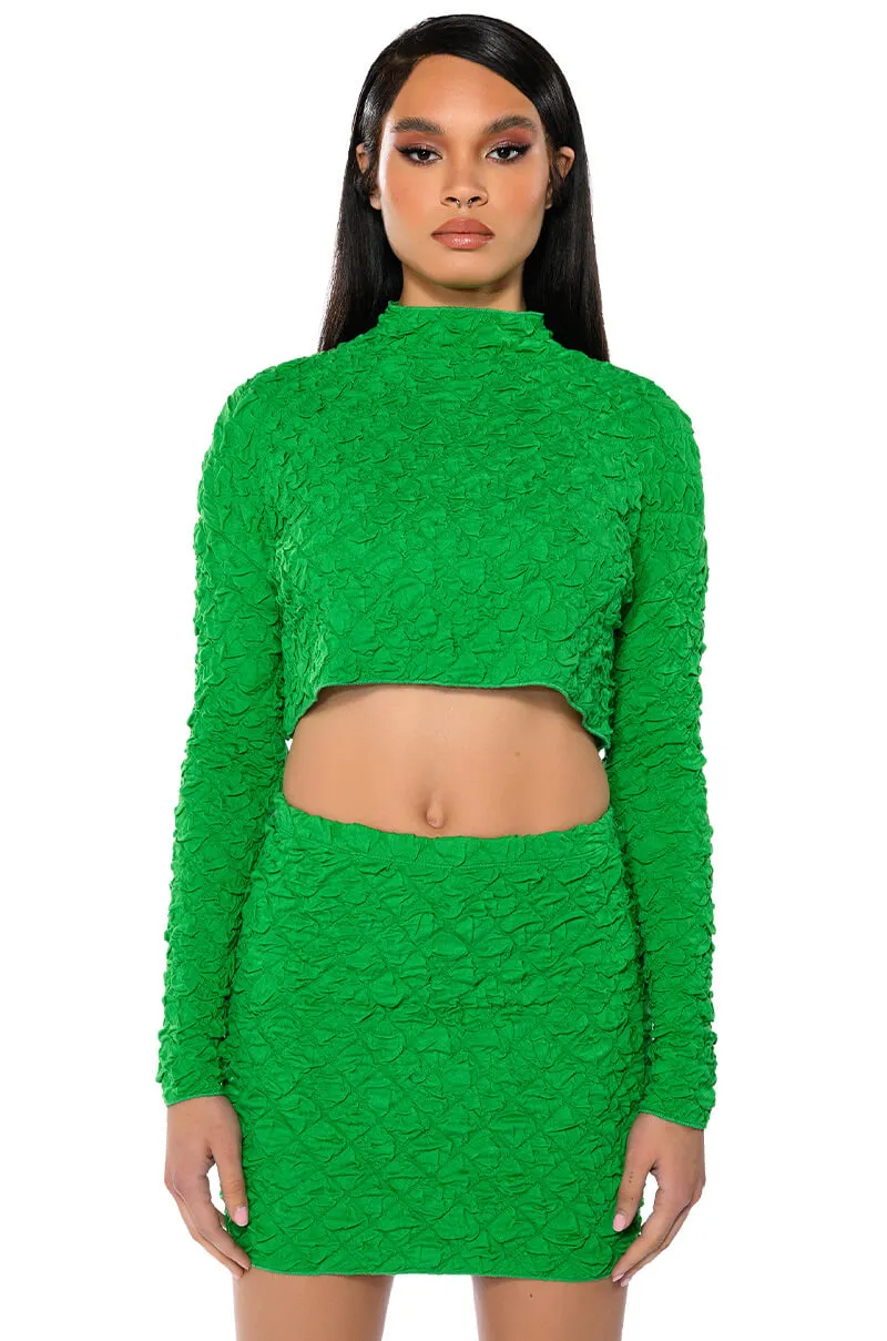 HIGHLIGHT OF YOUR DAY TEXTURED TOP sold by AKIRA