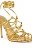AZALEA WANG AMENRA GOLD CAGED STRAPPED SANDAL sold by AKIRA