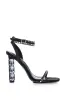AZALEA WANG VIOLETA BLACK GEM HEEL SANDAL sold by AKIRA