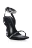 AZALEA WANG VIOLETA BLACK GEM HEEL SANDAL sold by AKIRA