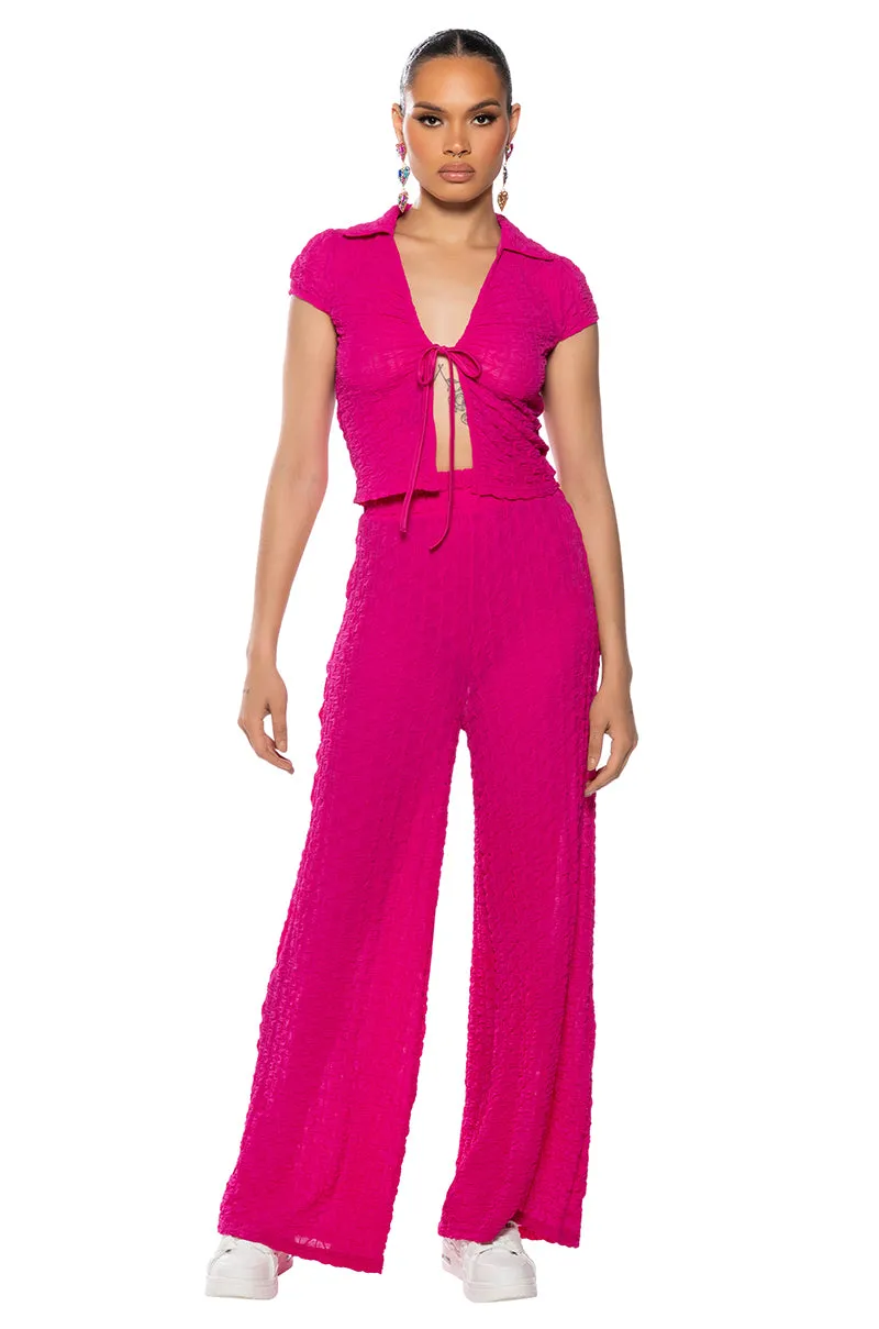 BIANCA TIE FRONT MESH TOP sold by AKIRA product image thumbnail 3