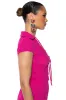 BIANCA TIE FRONT MESH TOP sold by AKIRA