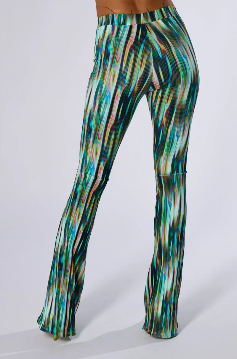 TRIPPY MULTICOLOR KICK FLARE LEGGING sold by AKIRA product image thumbnail 5