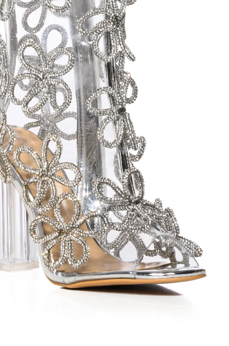 AZALEA WANG MING CLEAR PVC EMBELLSIHED PEEP TOE BOOTIE sold by AKIRA product image thumbnail 5