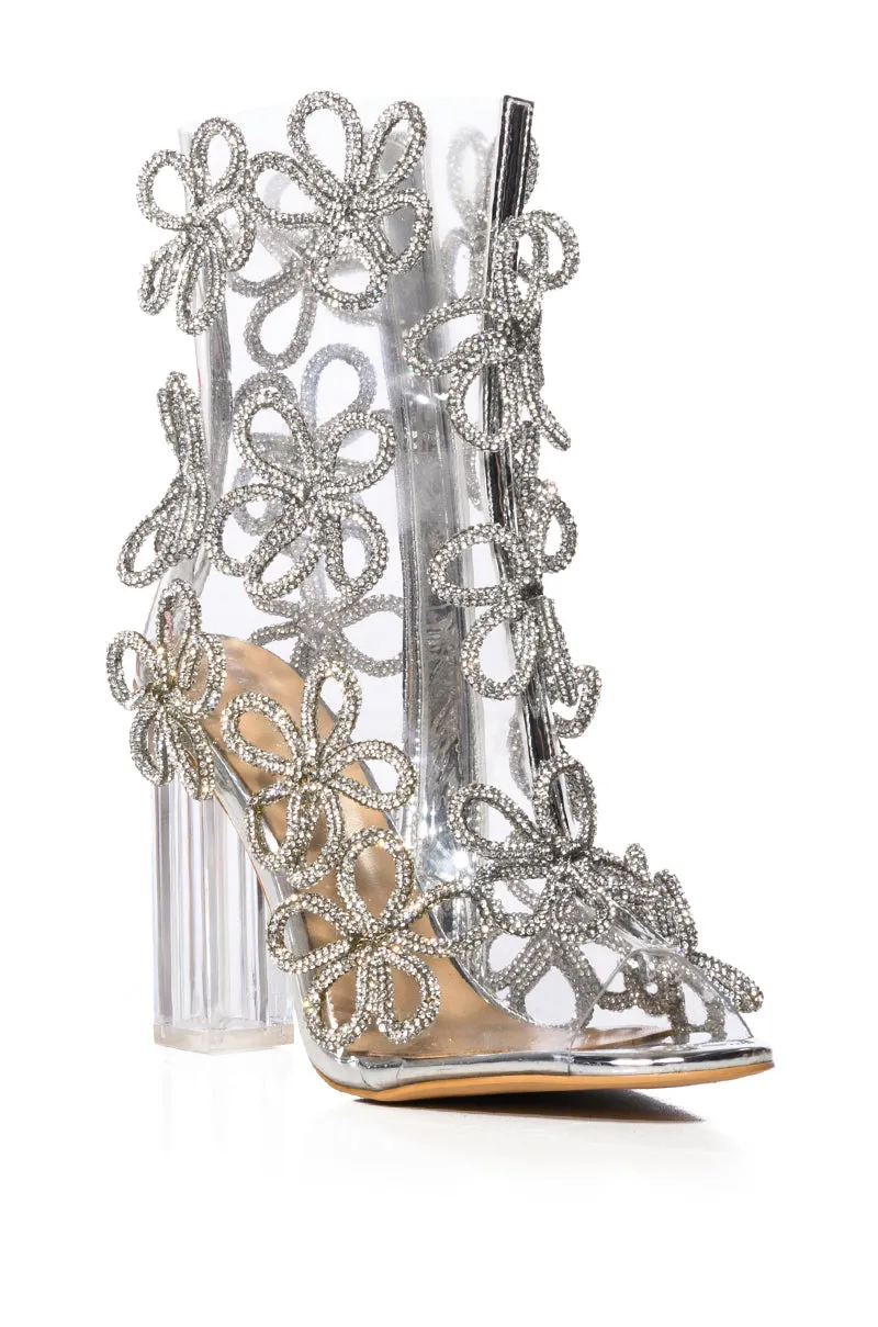 AZALEA WANG MING CLEAR PVC EMBELLSIHED PEEP TOE BOOTIE sold by AKIRA product image thumbnail 3