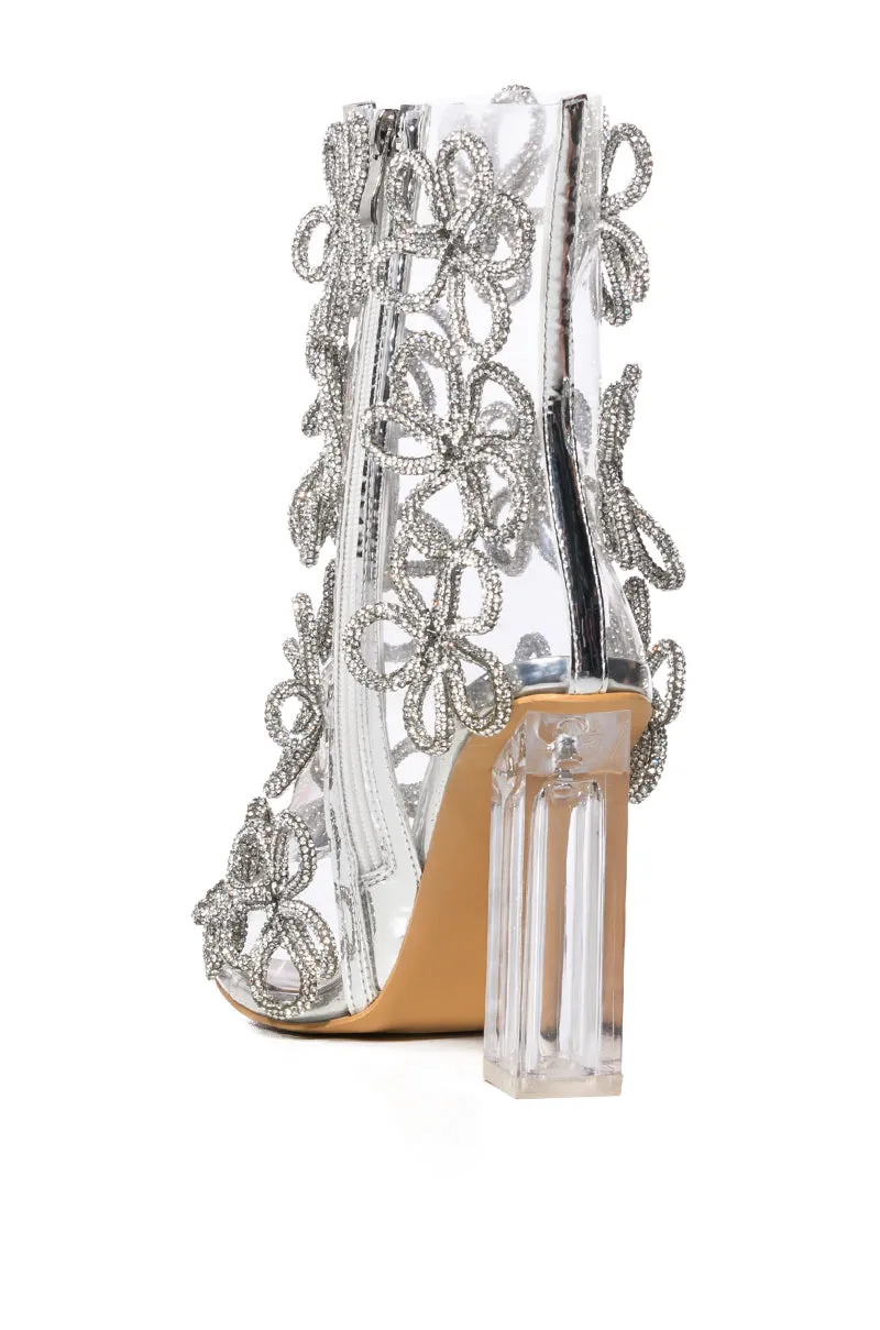 AZALEA WANG MING CLEAR PVC EMBELLSIHED PEEP TOE BOOTIE sold by AKIRA product image thumbnail 4