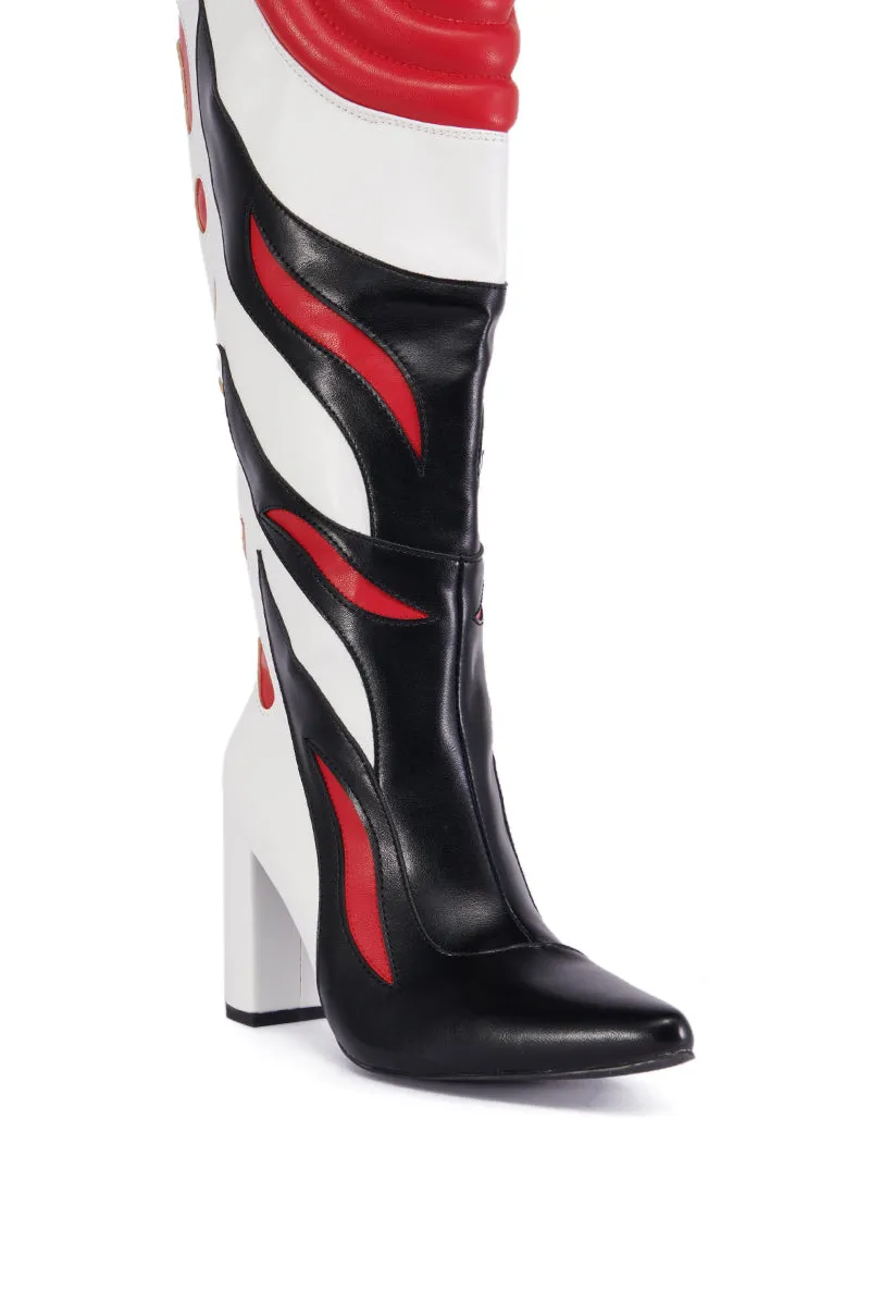 AZALEA WANG SADRIA RED SPEEDRACER BOOT sold by AKIRA product image thumbnail 5